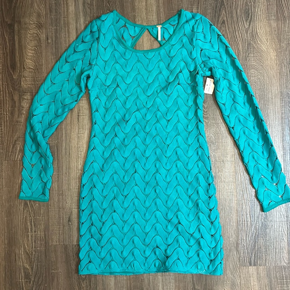 Free People Wild Thing Mini Dress,  Women’s Size S, Emerald Green, NWT
